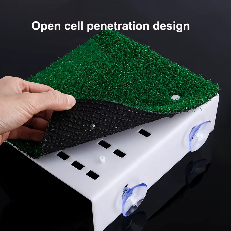 Plate-forme de se prélasser pour tortues, Simulation d'habitat, rampe de pelouse, quai de tortue, île flottante pour Reptile, Terrarium, accessoire d'aquarium