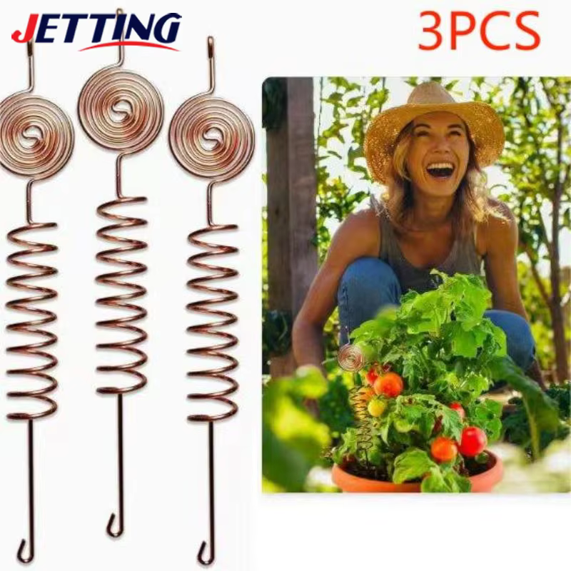 3 piquets de soutien pour plantes de jardin