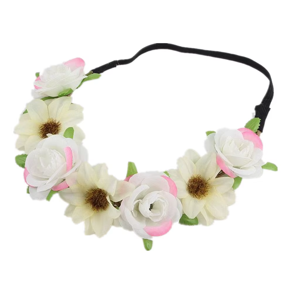 Femmes mariage bandeau fleuri charme fleur diadème fête mariée guirlande princesse couronne filles couronne coiffure cheveux accessoires