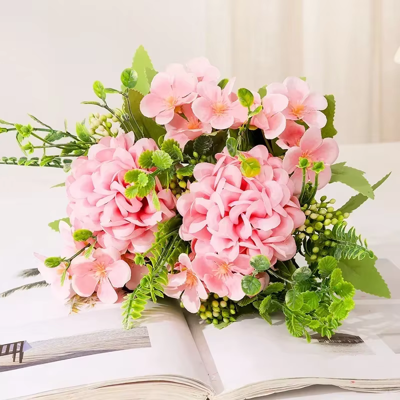 Fleurs artificielles couleur automne Tennis de Table chrysanthème soie Simulation fleur mariage Floral décor à la maison boule chrysanthèmes