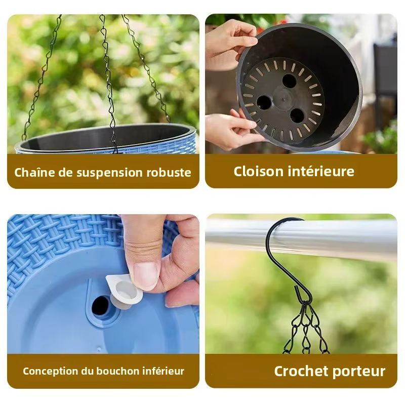 Pots de fleurs suspendus pour plantes d'extérieur