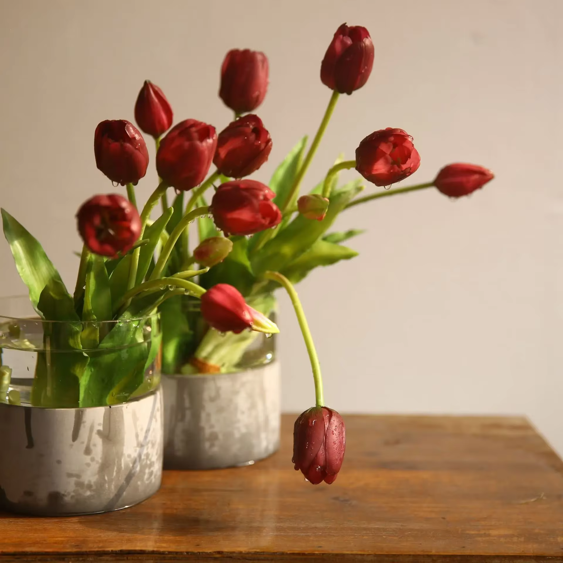 Bouquet de tulipes à cinq têtes hydratantes de haute qualité
