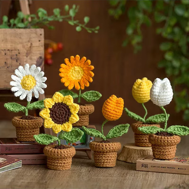 Fleurs au crochet faites main