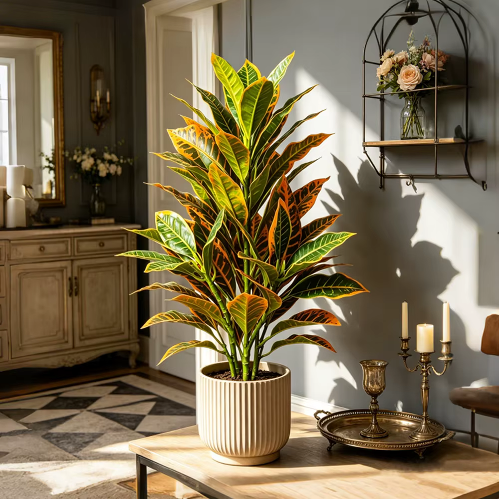 Plantes artificielles de croton de 24-41 cm