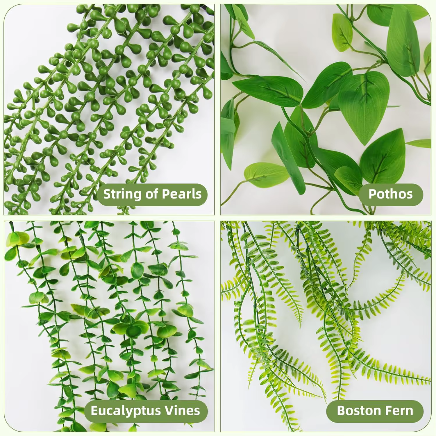 Plantes artificielles suspendues