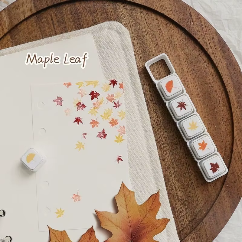 Ensemble de tampons naturels 6-en-1 Quatre Saisons : Feuilles