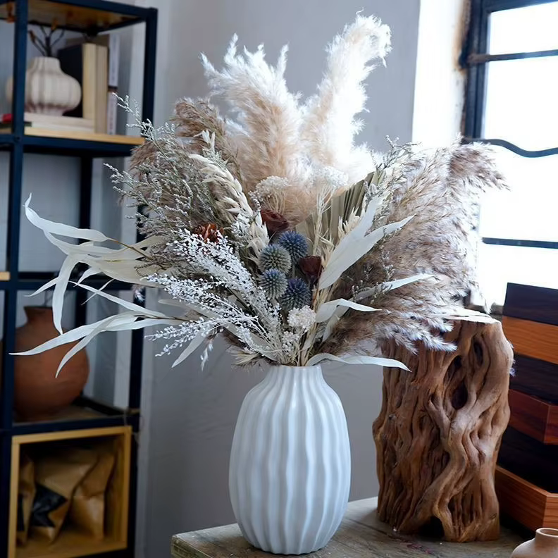 Bouquet de fleurs séchées/réelles Maillard