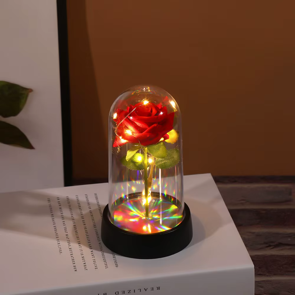 Fleurs artificielles LED Rose rouge cadeau créatif de la Saint-Valentin