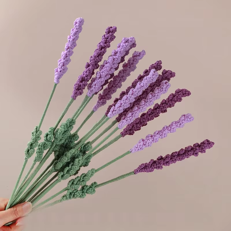 Fleur au crochet lavande