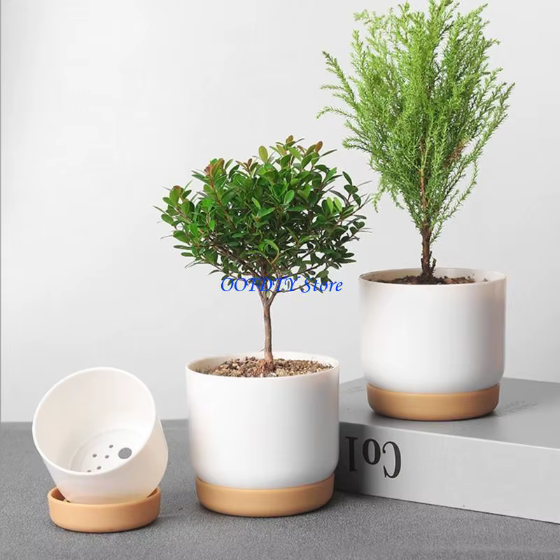 Pot fleur en plastique Imitation céramique 367A