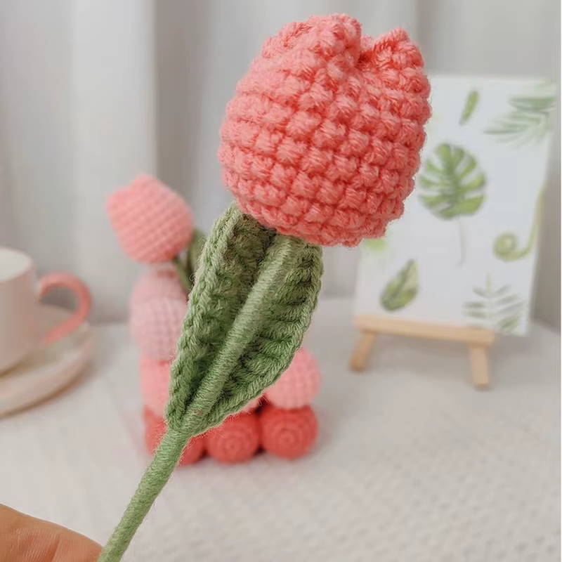 Kit de crochet Fleur de Tulipe pour débutants avec instructions