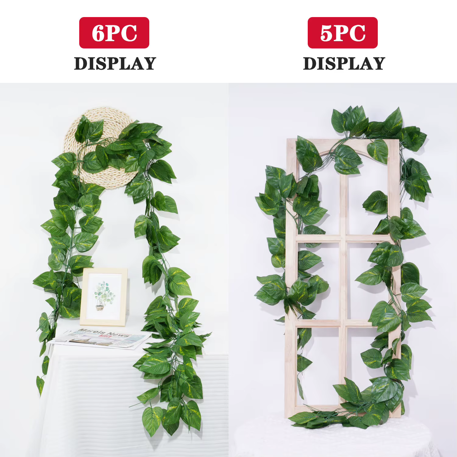 Plantes de vigne artificielles suspendues en soie Liana