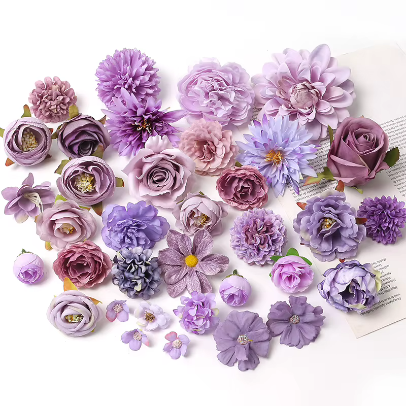 Tête de fleurs artificielles en vrac