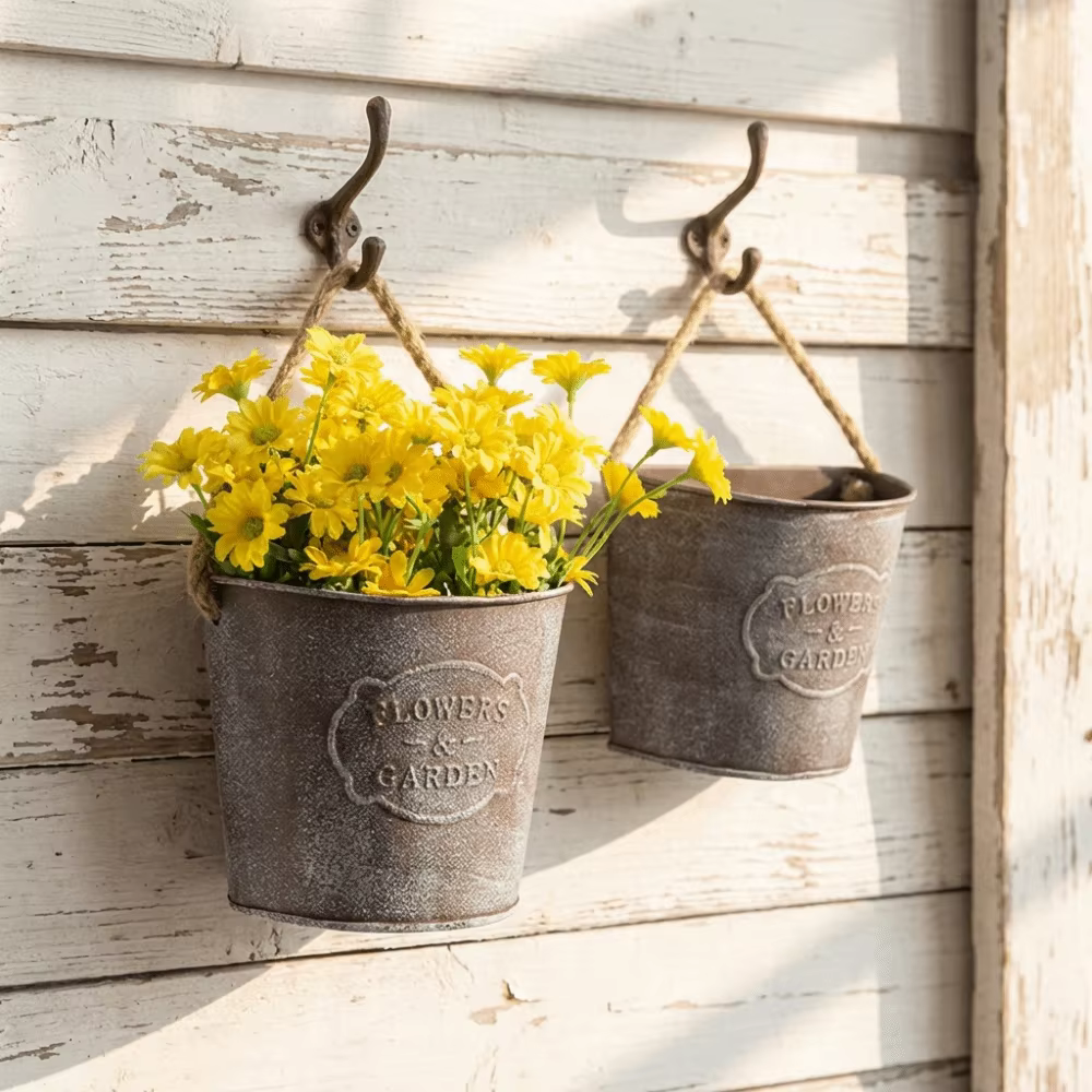 Jardinière Métallique Vintage Suspendue