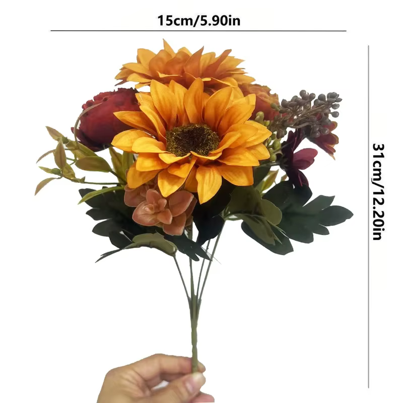 Bouquet de chrysanthème de tournesol artificiel de printemps