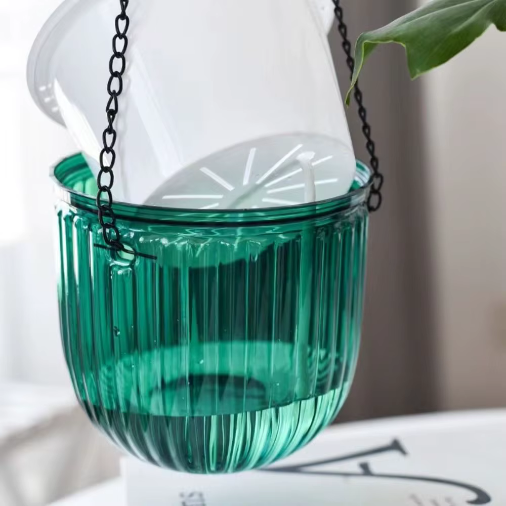 Pot de fleurs auto-arrosant pour décoration de jardin avec trous de drainage