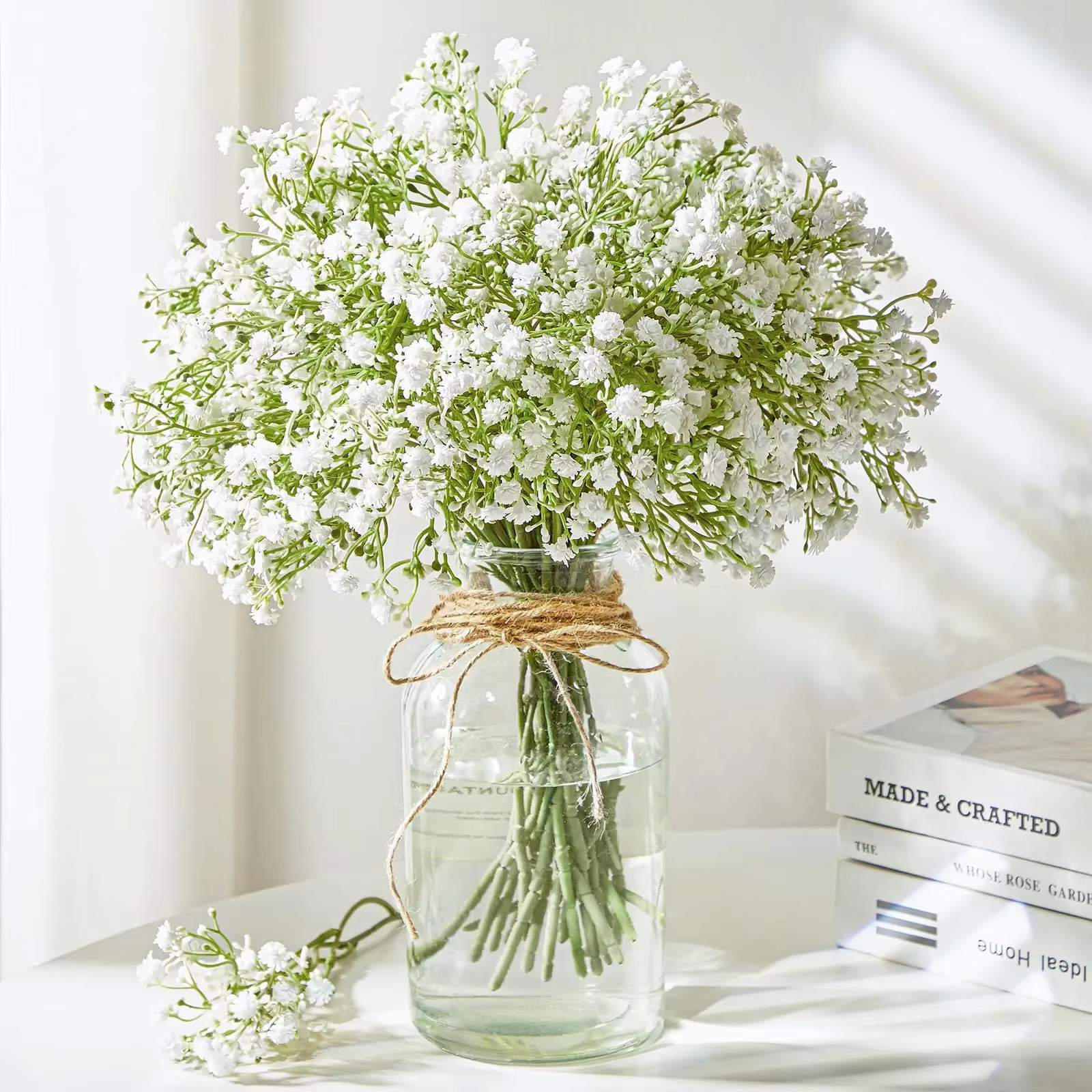 10/15 pièces fleurs artificielles bébé souffle fleur faux gypsophile pour fête de mariage décoration de la maison Bouquets floraux bricolage accessoires