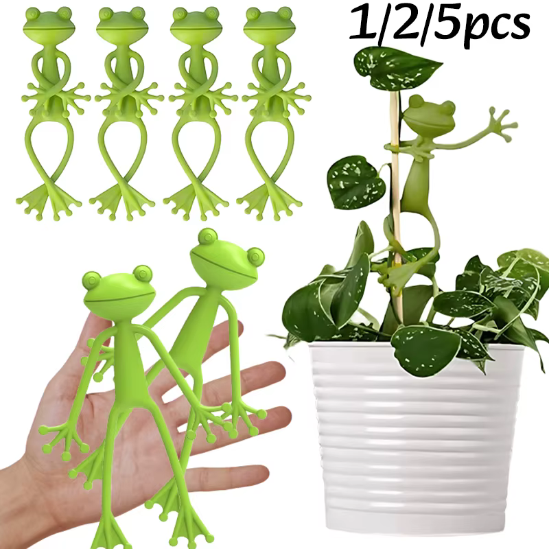 Support de plante en forme de grenouille 1/2/5 pièces