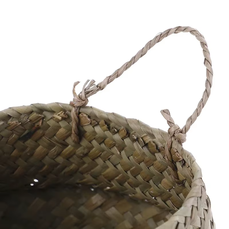 Pot de fleur pliant, paniers de fleurs en jonc de mer