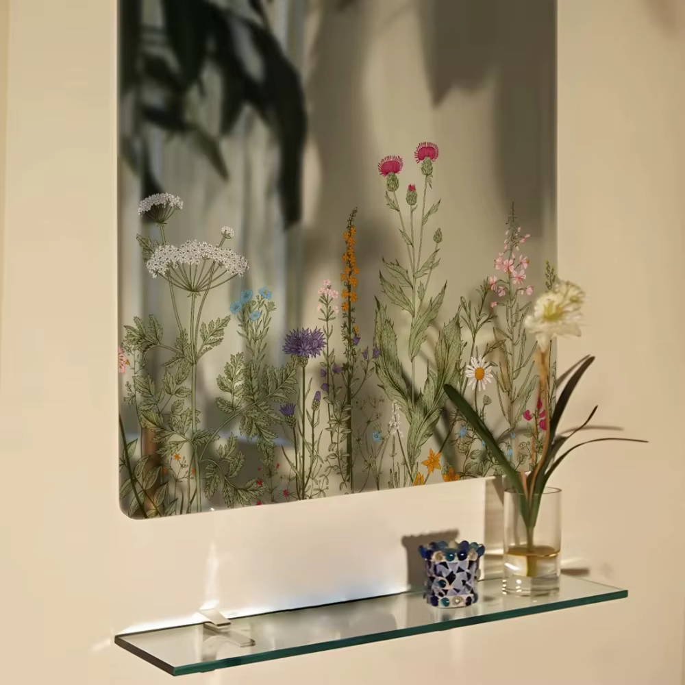 Autocollants muraux de fleurs sauvages pour dosseret de cuisine