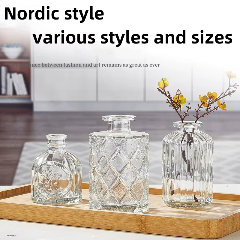 Vase en verre sculpté à la main-Jardinière hydroponique pour décor gothique de maison/bureau