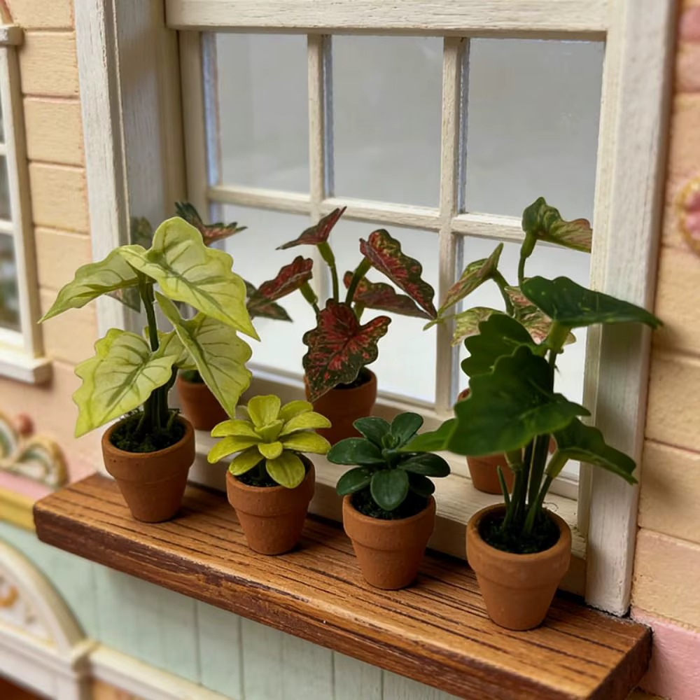 Plante miniature pour maison de poupée 1:12