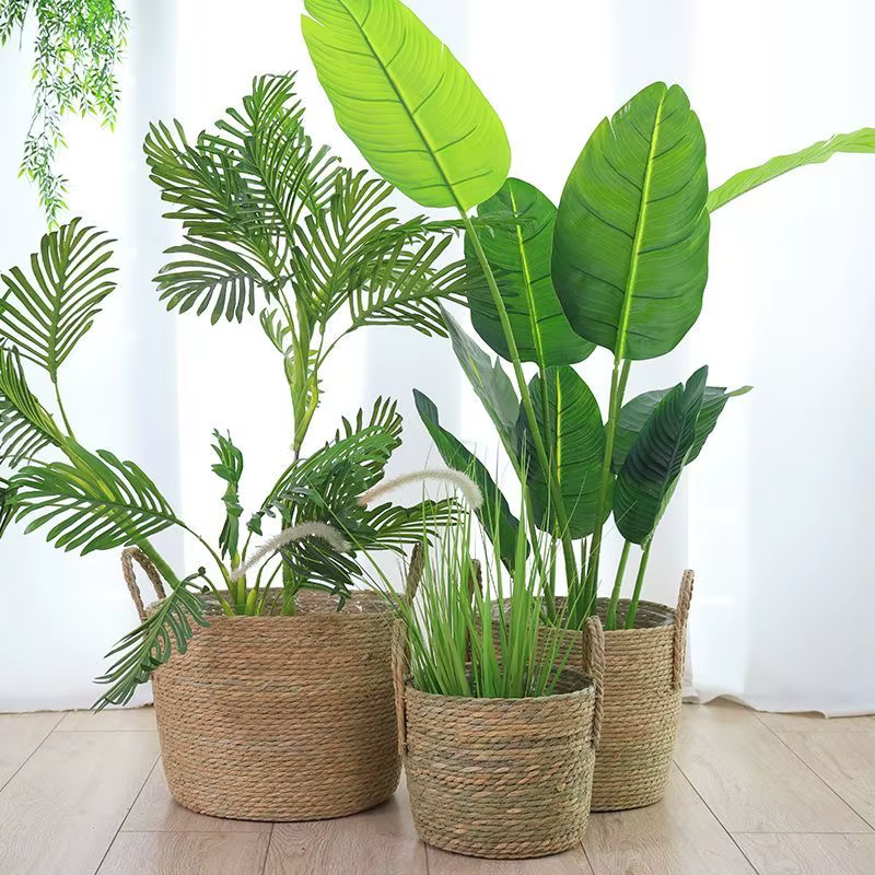 Panier de jardinière en osier naturel