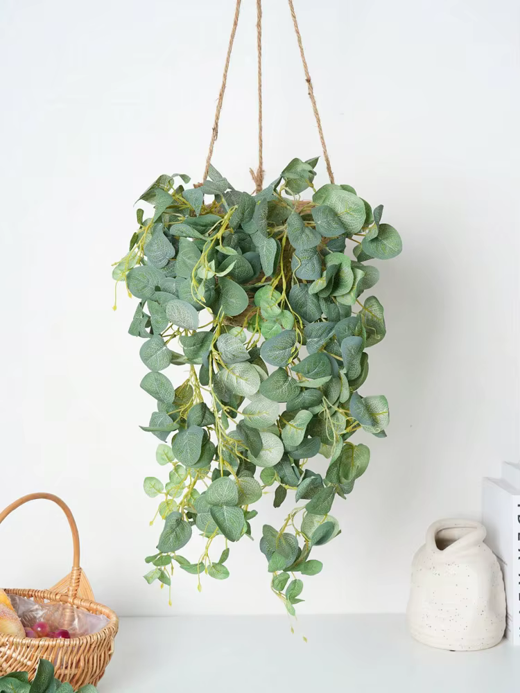 Plantes artificielles en rotin d'eucalyptus
