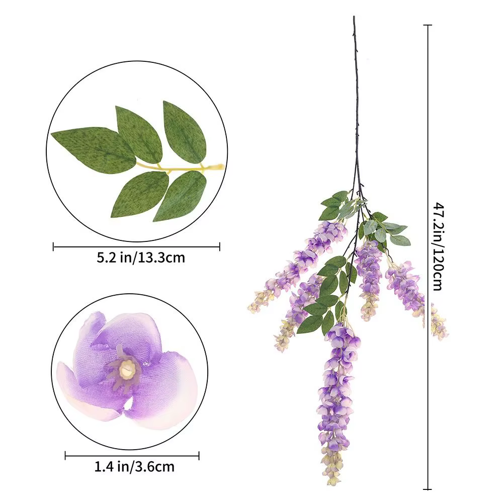 Guirlande de fleurs artificielles en soie