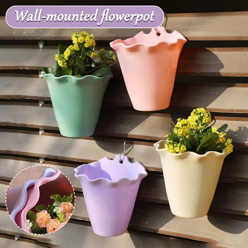 Pot de fleurs mural en plastique suspendu
