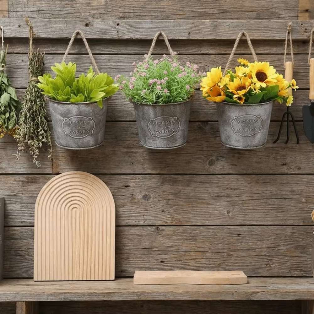 Jardinière Métallique Vintage Suspendue