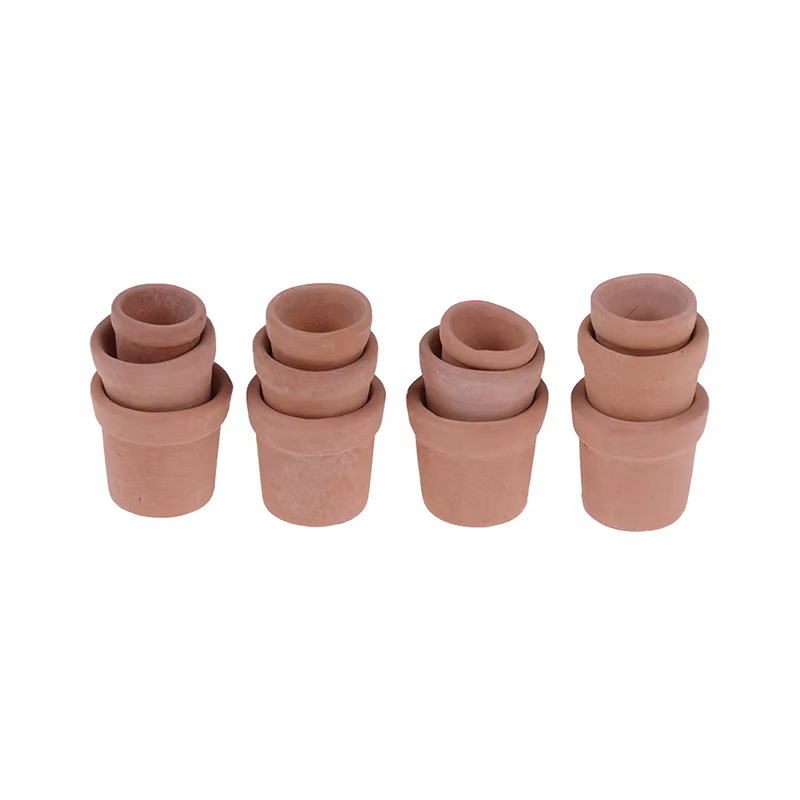[F] 12 pots de fleurs miniatures pour maison de poupée 1:12