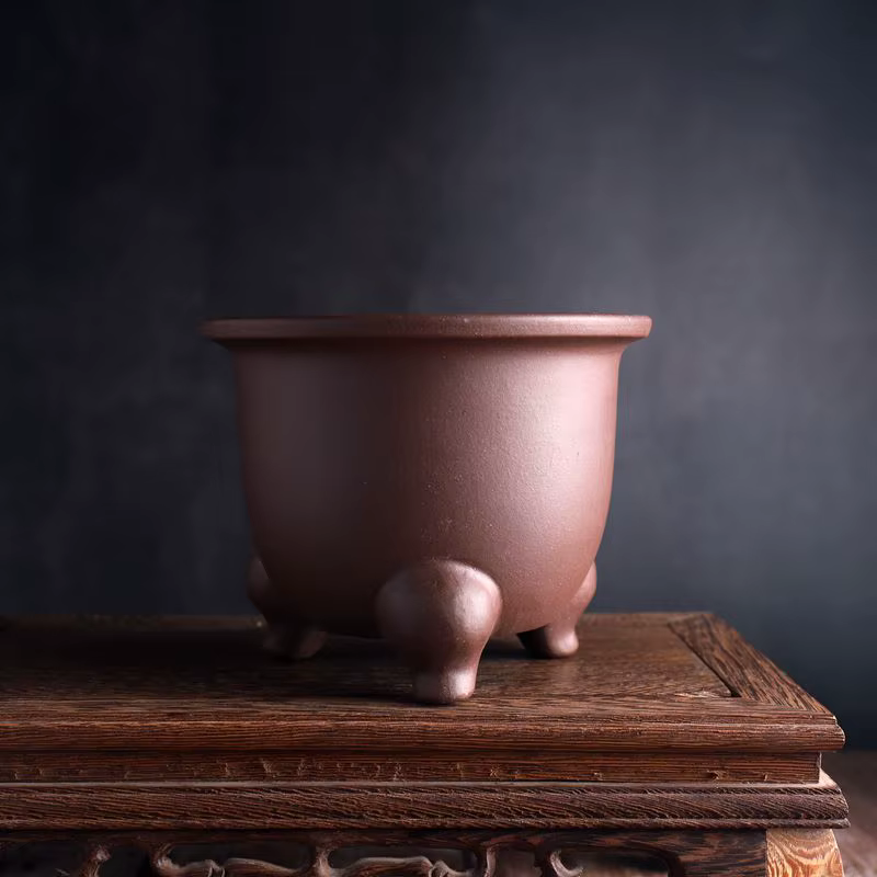 Pot de bonsaï de sable violet Tripedal