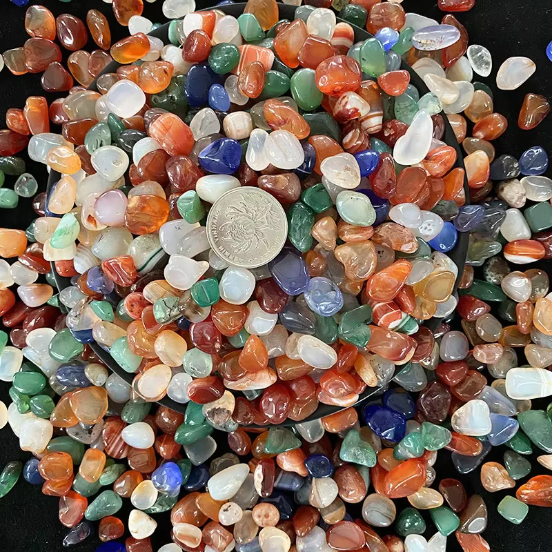 Ceubles d'agate 100g, pierres décoratives colorées pour Aquarium