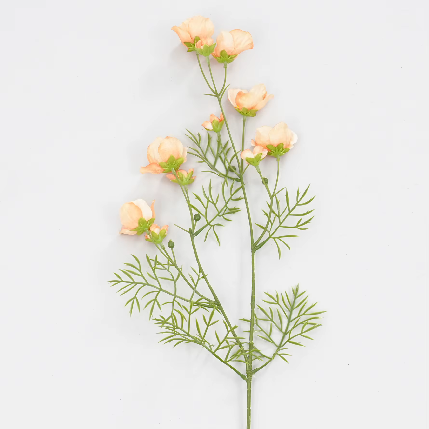 Branche de fleur artificielle de pavot Orange C2024