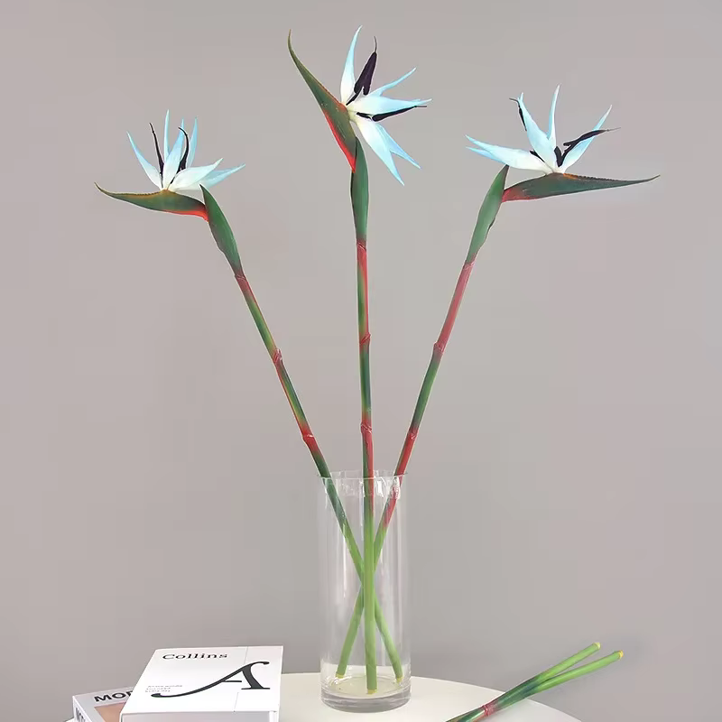 Fleur artificielle d'oiseau de paradis pour la décoration de mariage