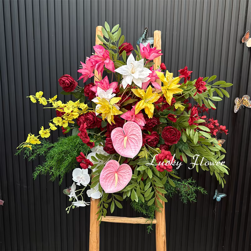 Grandes fleurs artificielles couleur rose