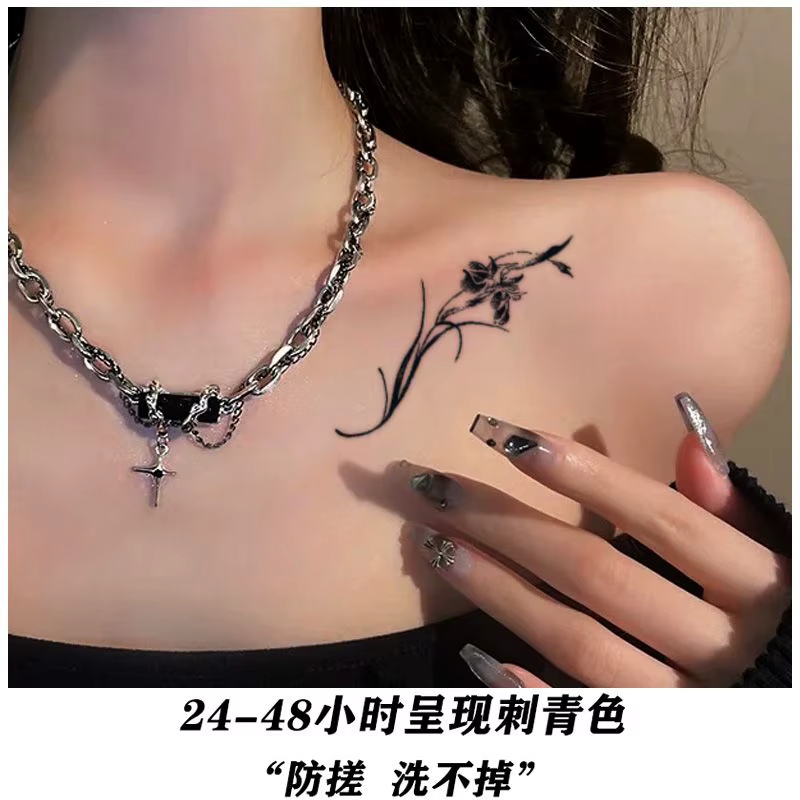 Autocollants de tatouage de jus de plantes pour femmes