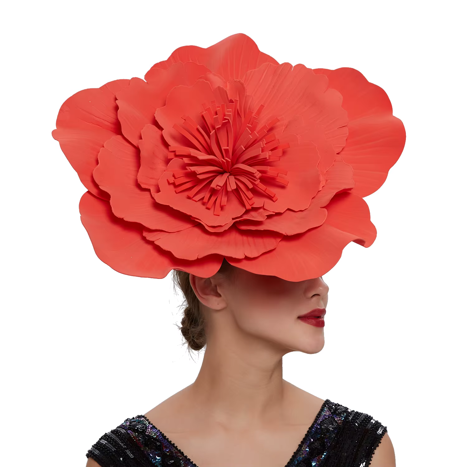 Femmes grande fleur bandeau de cheveux arc fascinateur chapeau coiffure maquillage de mariée bal Photo Shoot