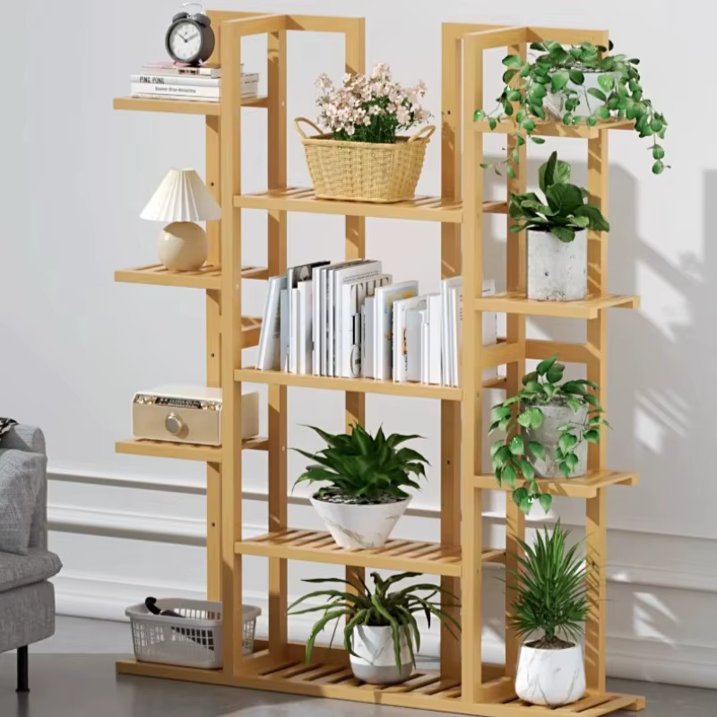 Étagère moderne en bois massif pour plantes de balcon, support d'intérieur multicouche pour Pot de fleurs, présentoir succulent pour salon