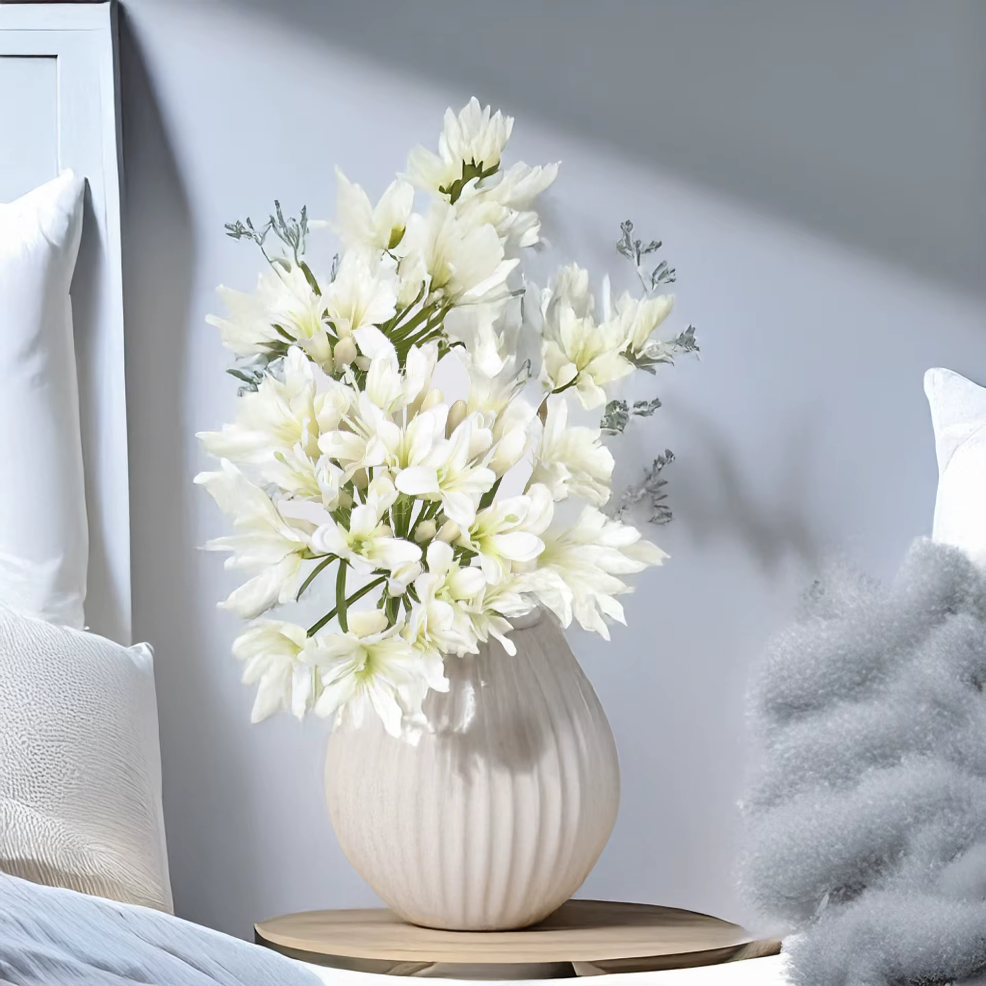 Arrangement Floral Faux fleur d'agapanthus artificielle de 30 pouces