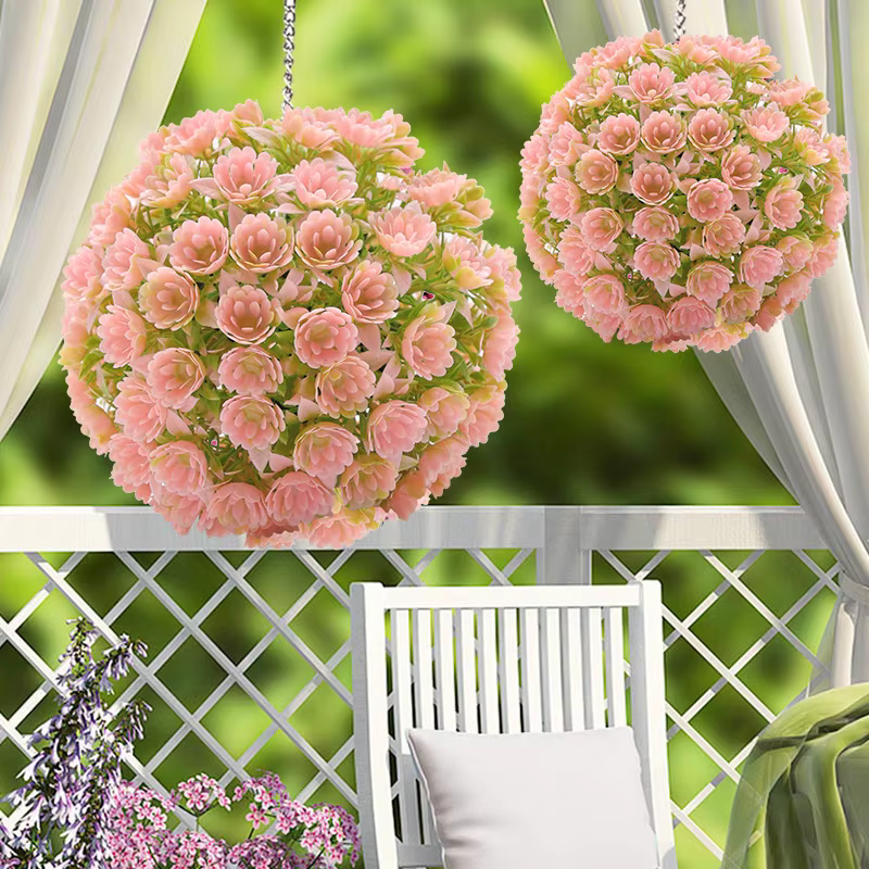 Boules de fleurs artificielles