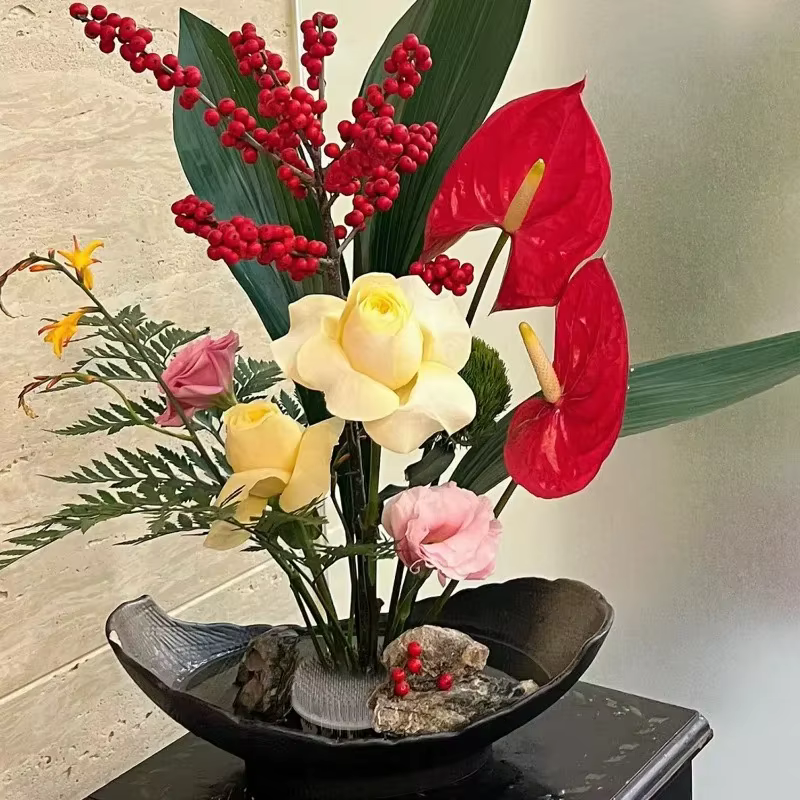 Support de tige rond Ikebana