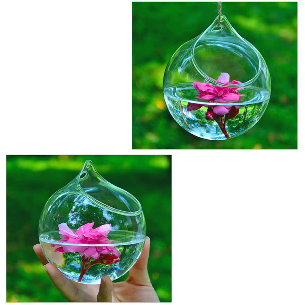 Boule suspendue créative en verre transparent