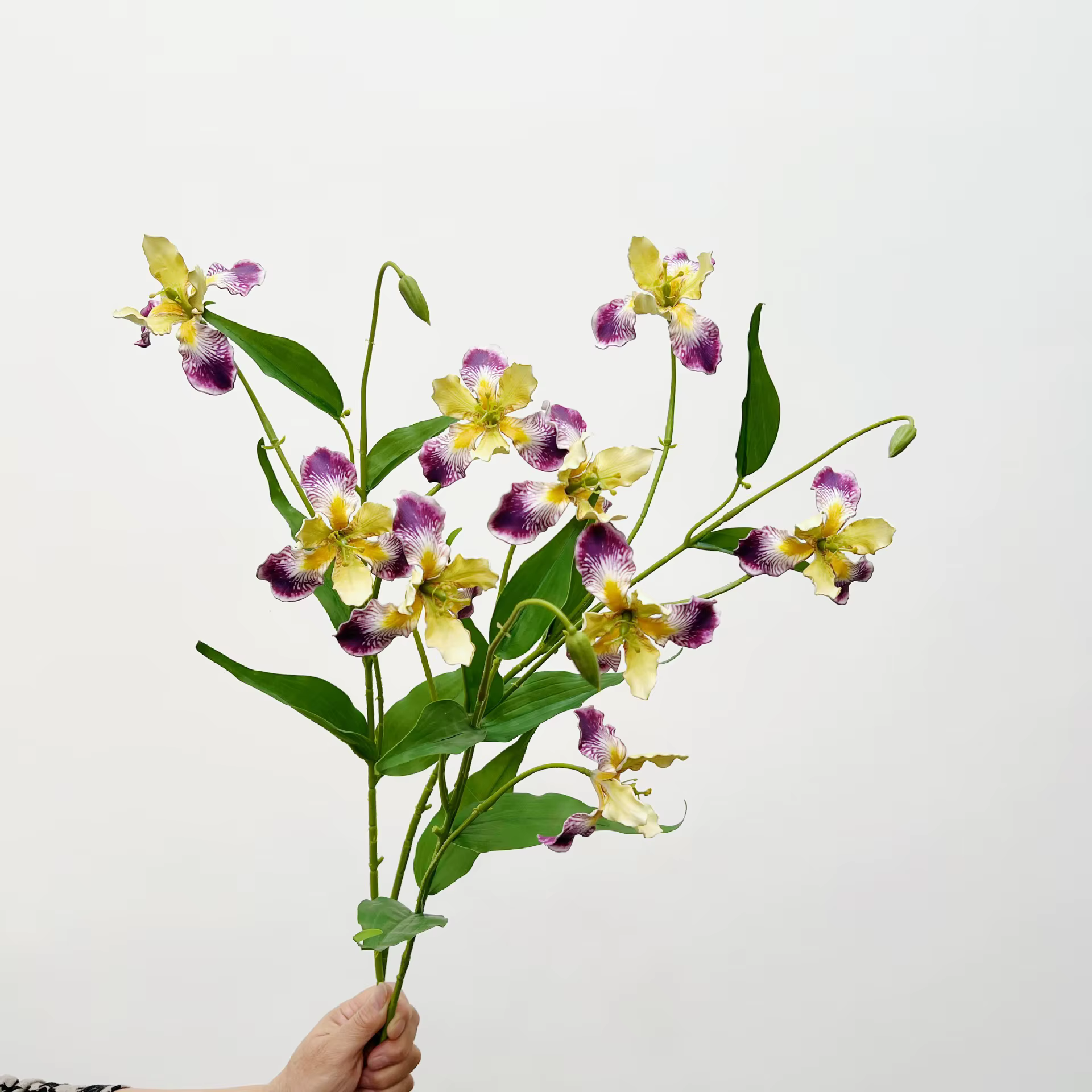 Fleurs artificielles d'iris 30 pouces
