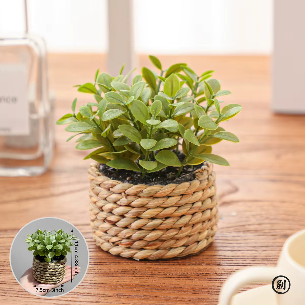 XIYA fleur vert plantes artificielles Eucalyptus herbe tissé petites