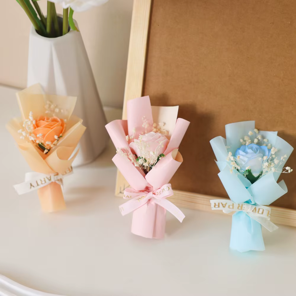Mini Bouquet de fleurs de savon artificielles