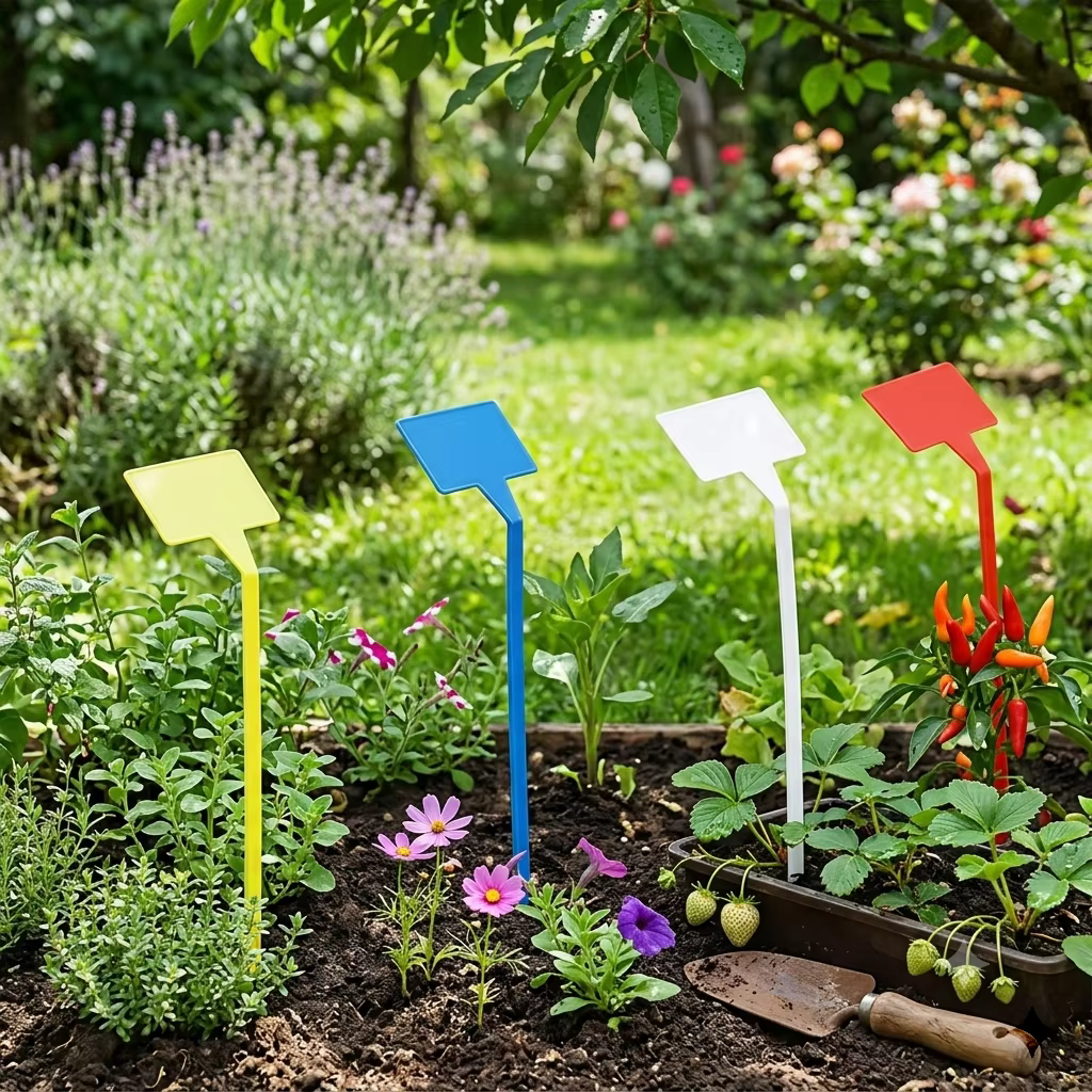 Étiquette de Jardinage en Plastique en Forme de T