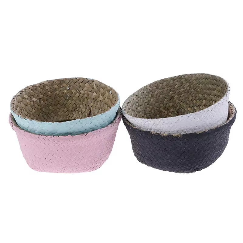 Pot de fleur pliant, paniers de fleurs en jonc de mer