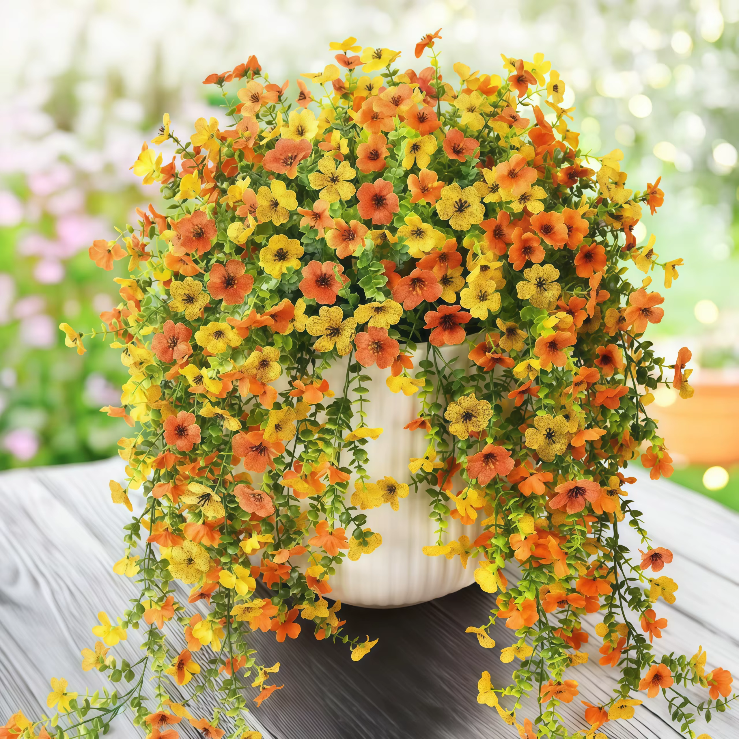 Fleurs artificielles simulées d'eucalyptus
